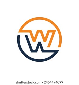 w logo símbolo abstracto Vector