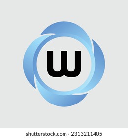 W logo Colorful Vector Design. Icon Concept. Abstract modern
