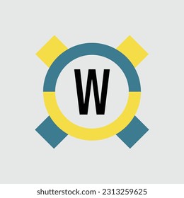 W logo Colorful Vector Design. Icon Concept. Abstract modern