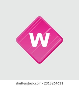 W logo Colorful Vector Design. Icon Concept. Abstract modern