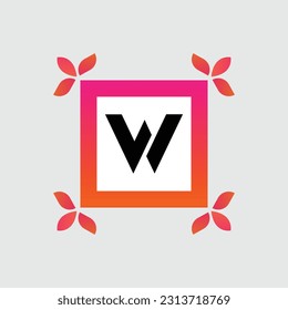 Diseño de vectores coloridos con el logotipo W. Concepto de icono. Resumen moderno