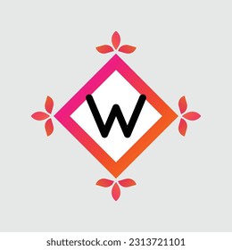 W logo Colorful Vector Design. Icon Concept. Abstract modern