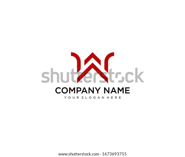 W Logo Company Stock Vector (Royalty Free) 1673693755