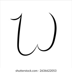  W w logo design for business. Initial letter modern design for company business brand, simple minimal typography. Logo for invitation wedding and party.
