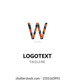 w logo design. creative concept