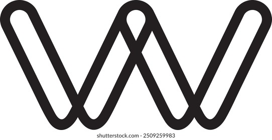 W design de logotipo, ícone, símbolo, arquivo de vetor 