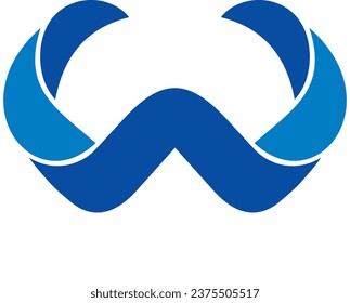w logo design, icon logo design, vector format