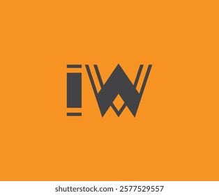 I and W logo design. IW abstract Letters Logo Monogram. This logo design is the process of creating a visual symbol that represents a brand, company, or individual.