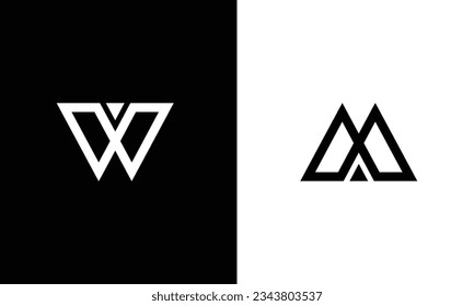 Diseño del logotipo W. diseño del logotipo de la letra abstracta logotipo de M