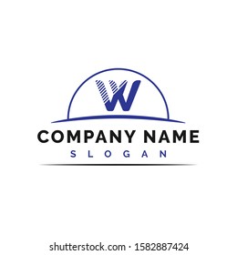 W Logo Design. W Letter Logo Icon Vector Illustration - Vector
