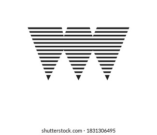 w logo design and logo letters