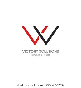 W logo design with modern shape effect.