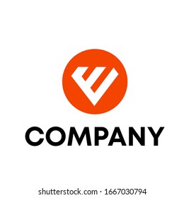 W logo design modern template