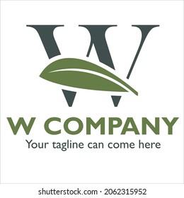 W logo design on Environment theme