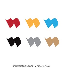 Vector de ilusión de tecnología de diseño de logotipo W