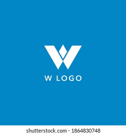W logo design. Vector illustration.