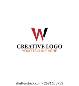 W logo design, logotipo vetorial, ilustração logotipo design