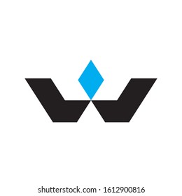 W logo design vector luxury modern icon