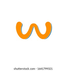 W logo design vector sign template