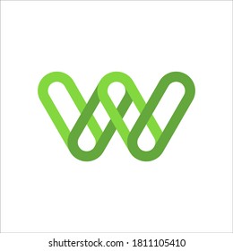 W logo design vector sign