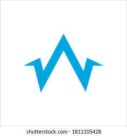 W logo design vector sign