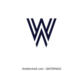 W logo design vector template