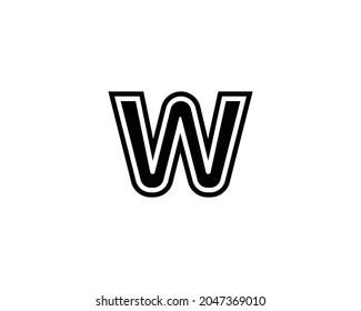 W logo design vector template