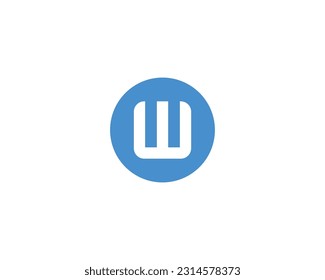 W logo design vector template