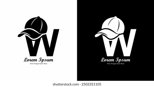 W-Logo-Design mit Hut