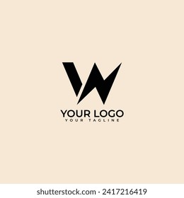 W logo energy vector. modern initial letter w, m volt template vector illustration for your brand 