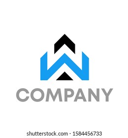 w logo icon design template sign
