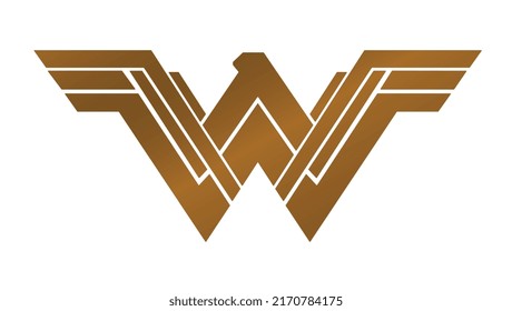 plantilla vectorial de icono de logotipo w
