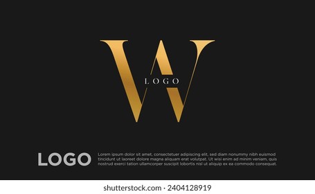 W Logo. Initial W. W Character