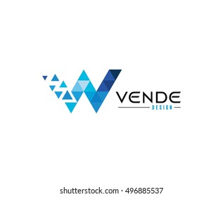 W logo letter 