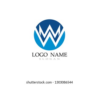 W logo letter business vector