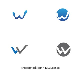W logo letter business vector