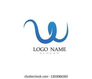 W logo letter business vector