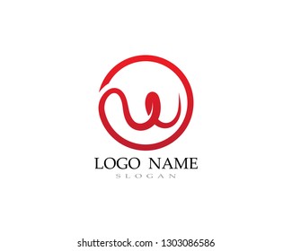 W logo letter business vector