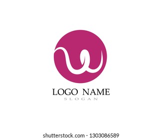 W logo letter business vector