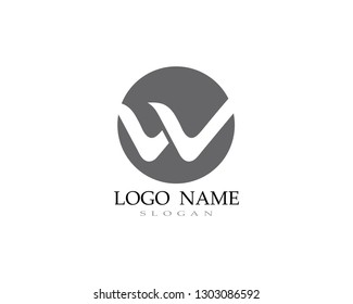 W logo letter business vector