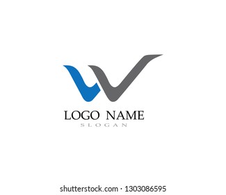 W logo letter business vector