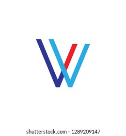 W logo letter design