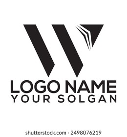 Logotipo de W, logotipo de la letra e icono