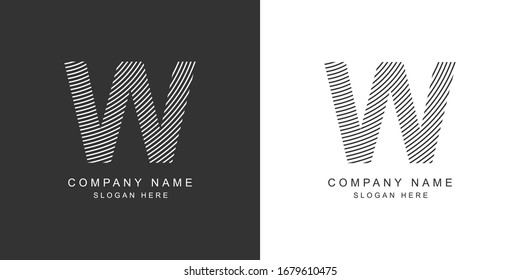 W Logo. W Buchstabensymbol. Vektorillustration.