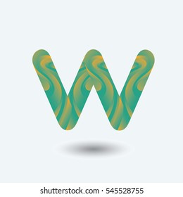 w logo letter typography for company identity