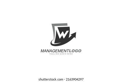 W logo management for company. letter template vector illustration for your brand.