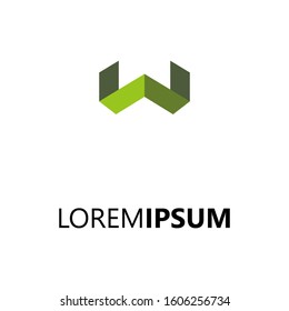 W logo. Modern template design.