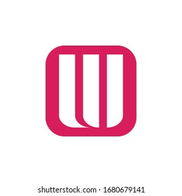 W logo with rounded rectangle shape