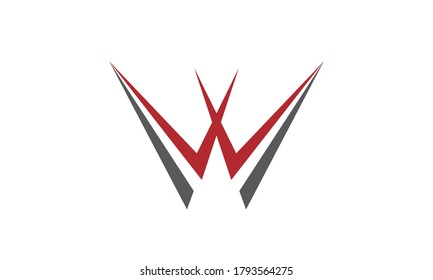 w logo sport design sign vector symbol illustration