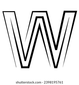 W logo studio, letra w diseño icono tecnología de logotipo fuente